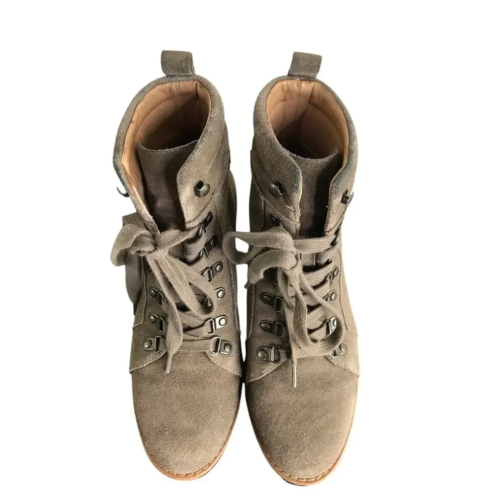 Caslon Womens Jadey Hiking Boots Water Resistant Lug Sole Size 6 Suede‎ Boho